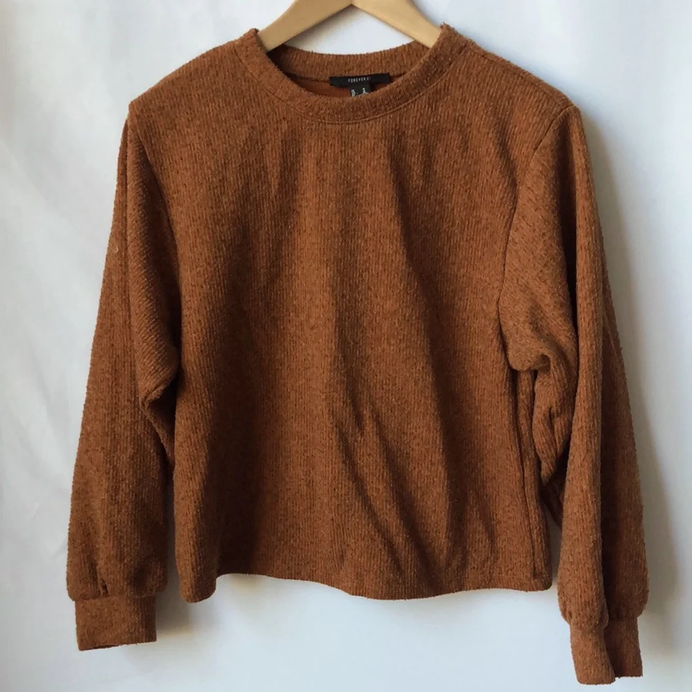 Rust Burnt Orange Long Sleeve‎ Sweater